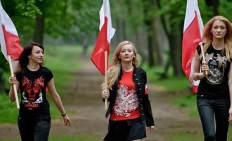 Cute football fans from Poland