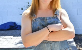 Nicoleta by the pool