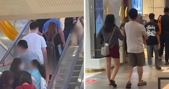 Мужчина  в торговом центре фотографировал девушек под юбками,  а после занялся шопингом со своей семьёй (1 фото + 2 видео)