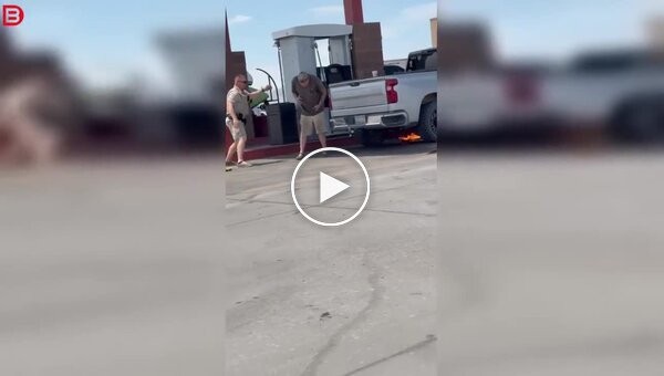 In Arizona, a man caught fire after a police officer used a stun gun at a gas station.