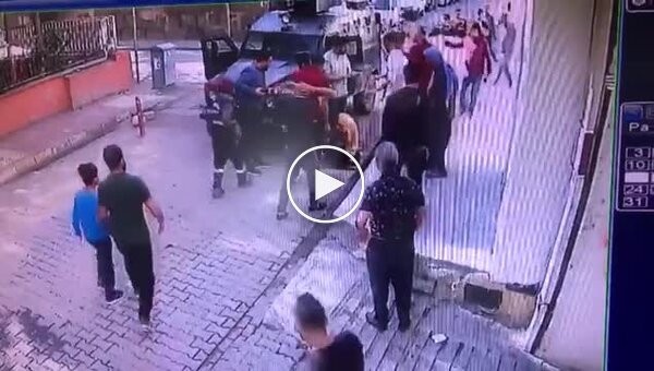 In Turkey, a child was hit by an armored police car.