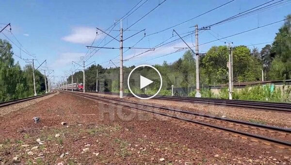 In Russia, a woman almost got hit by a train