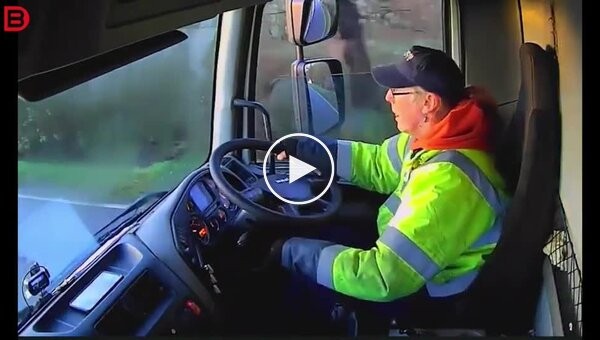 A truck driver caused a chain reaction due to fogged-up glass.