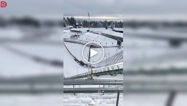 Лыжник пережил серьезное падение на трамплине