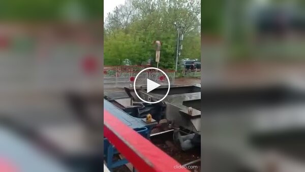 In Russia, a drunk couple tried to crawl under a stationary train, but the train started moving