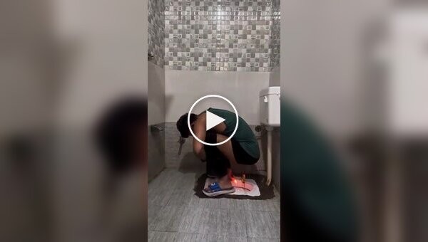 Dangerous experiment in the restroom
