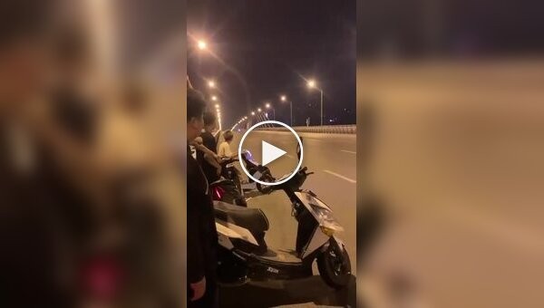 Something went wrong for the motorcyclist