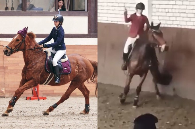 Stop! What are you doing?!: a Russian athlete beat a horse at a competition, after which she was disqualified (2 photos + 1 video)