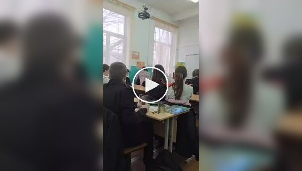 A teacher in Russia kicked a student for being on the phone