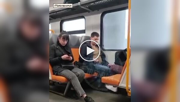 In a Russian train, passengers did not share legroom