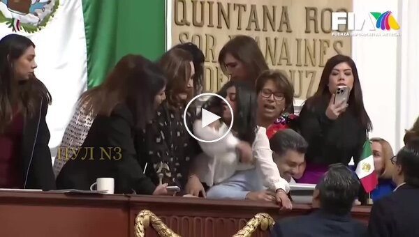 Женская драка в парламенте Мексики