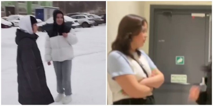 In Russia, a schoolgirl beat up her peers right in a shopping center, and then faked an apology on the Internet (2 photos + 2 videos)