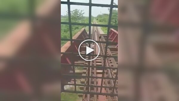 An incident on a railway in India.