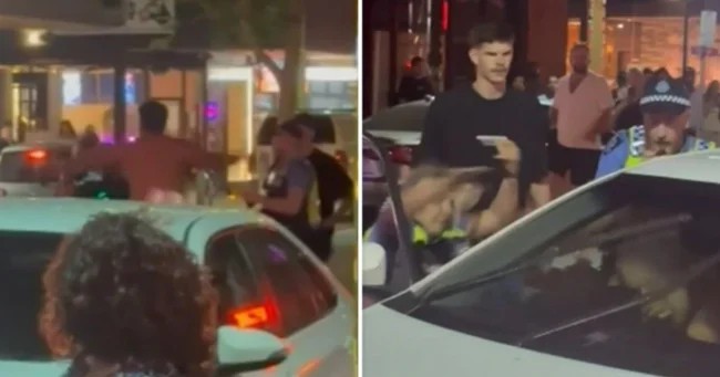 In Australia, police subdued a naked man with a taser (4 photos + 1 video)