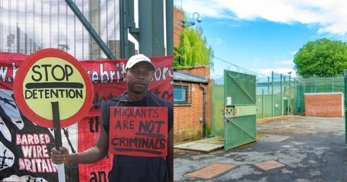 A native of Congo, standing with a poster “Migrants are not criminals,” raped a 15-year-old girl (4 photos)