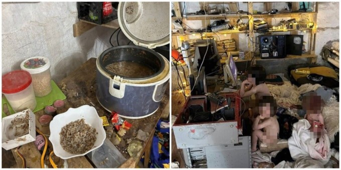 In Russia, in the basement of a nine-story building, they found three naked children who lived in terrible conditions (3 photos + 3 videos)