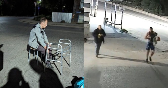 In Russia, two men robbed a disabled man, robbing him of food (4 photos + 2 videos)