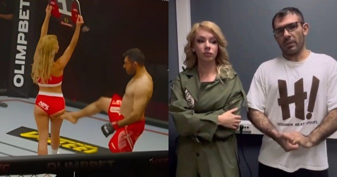 Iranian MMA fighter kicked a ring girl and paid (3 photos + 7 videos)