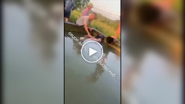A Vietnamese resident was sucked into a pipe