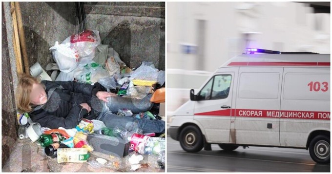 A St. Petersburg resident threw his girlfriend into a garbage chute (2 photos)