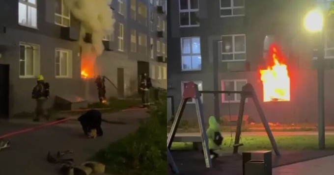 In Russia, a girl accidentally set fire to an apartment during an exorcism ritual (2 photos + 3 videos)