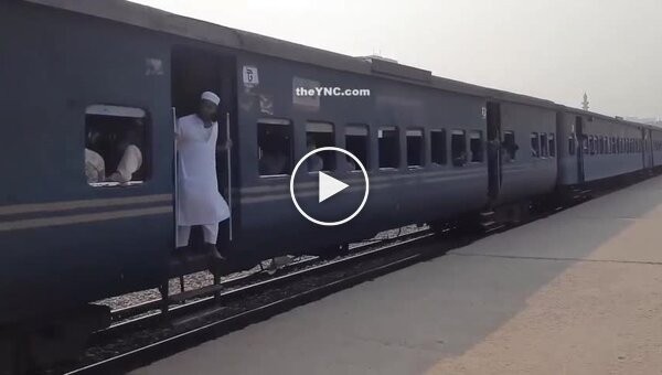 Meanwhile, in Bangladesh, a man caught his hand on a train carriage.