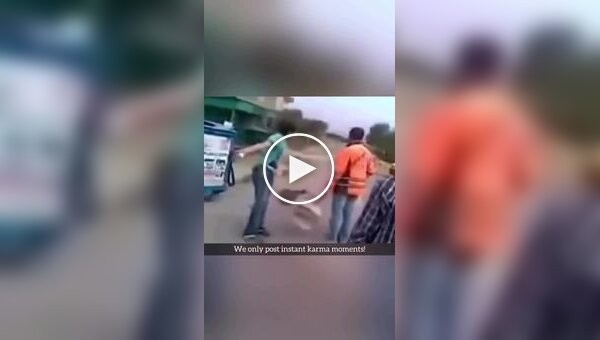 A patient street cleaner fought off an aggressive teenager