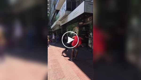 A quick knockout in a street fight.