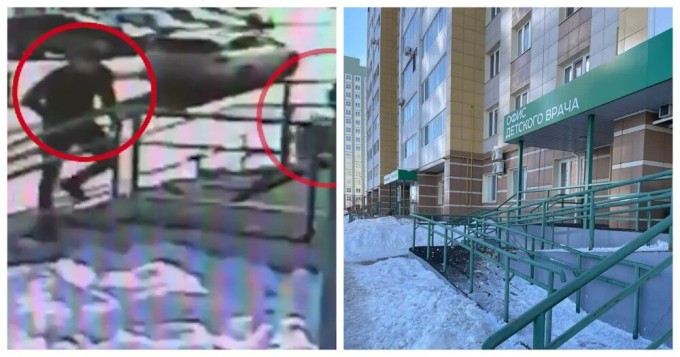 Ice Chunk from Roof Nearly Kills Man with 6-Month-Old Child in Tatarstan (3 Photos + 2 Videos)