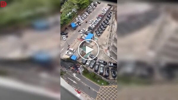 Подвесную люльку со строителями превратило в маятник на огромной высоте