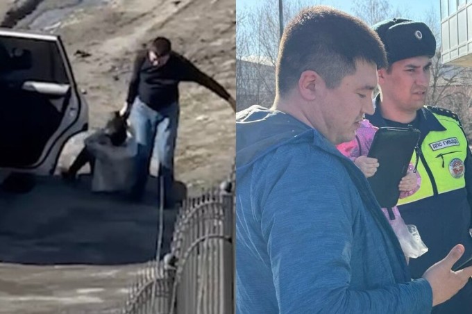 In Russia, Cheboksary, an ex-assistant to a deputy dragged a woman by her hair to a car (3 photos + 1 video)