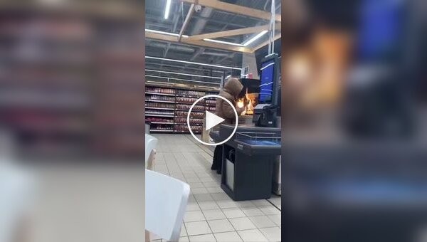 In one of the supermarkets, a customer put an incomprehensible device in the microwave, which eventually caught fire