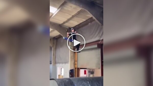 The jump was higher than he expected