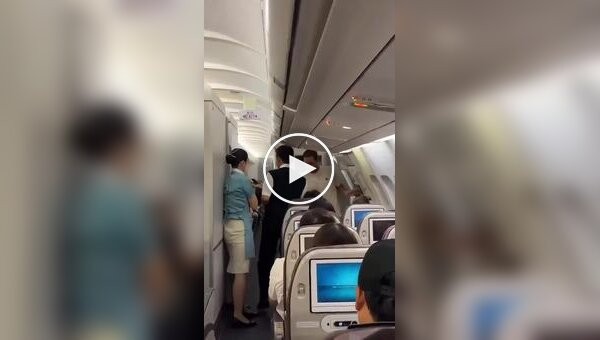 At one of the passengers on board the plane, something went wrong, and he decided to open the door in the cabin