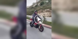 An epic motorcyclist's flight