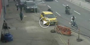 An armed robbery in Colombia didn't go according to plan