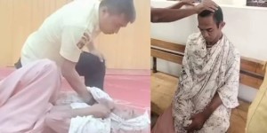 Man dressed in a hijab entered the women's section of a mosque in Indonesia to spy on women (2 photos + 1 video)