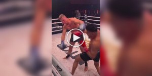 Convincingly knocked out an opponent