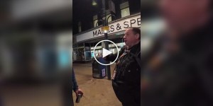A man attacked a passerby over a hat.