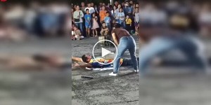 A street performer was seriously injured during a dangerous stunt