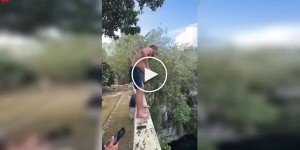 A man unsuccessfully jumped into the water from a height of 20 meters