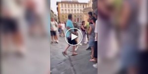 A man pulled a pregnant woman by her hair for stealing a bag