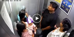 A child got his hand trapped in an elevator